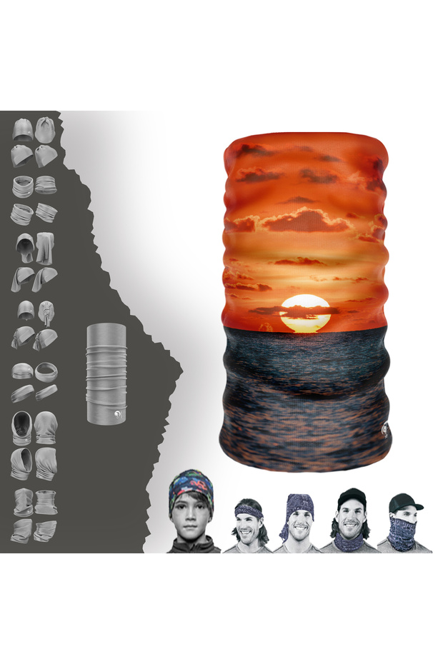 Landscape Themed Seamless Tube Neck Collar Buff Buff Bandana Hair Band