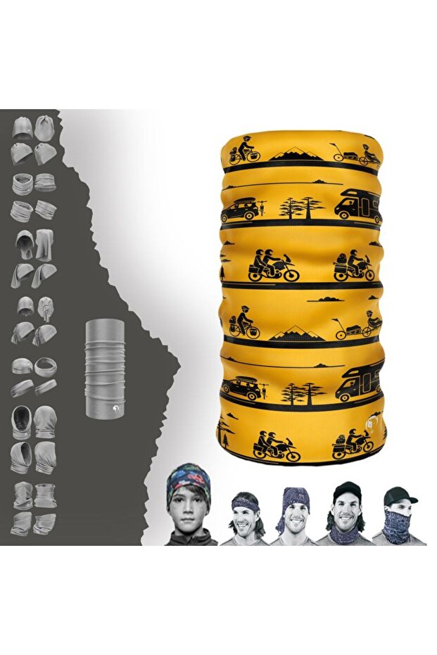 Camping/Camper Neck Gaiter Beanie Bandana Mask Bonnet Buckle Hairband
