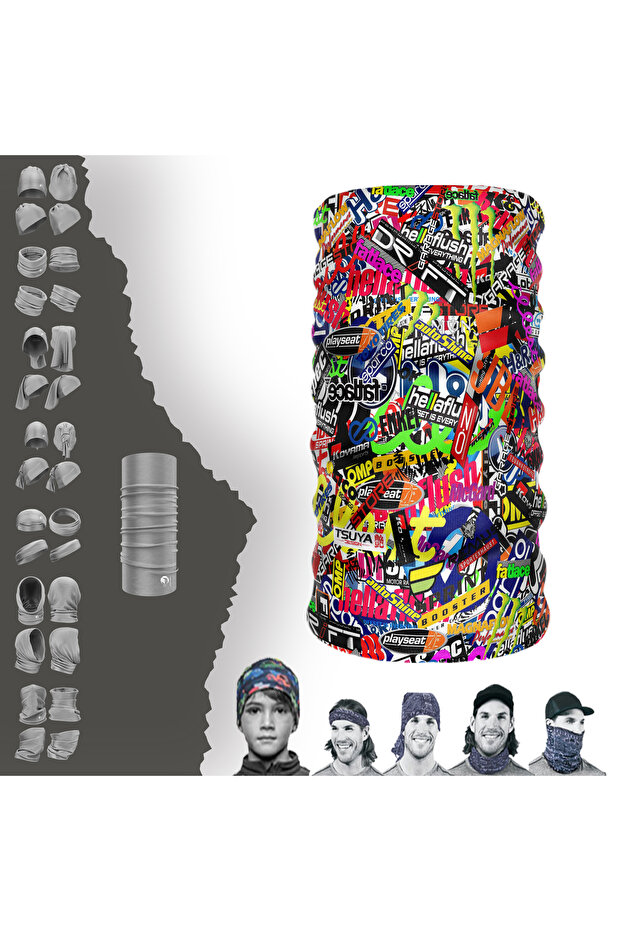 Motocycle Symbol Buff Baf Seamless Tube Neck Collar Bandana