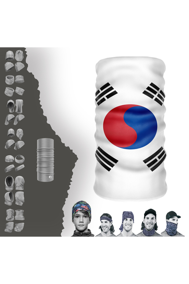 Multifunctional Flag Of Korea Uv Face Mask Buff Baf Headband Bandana Do Rag Hairband