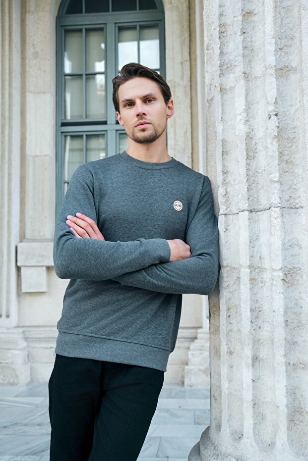 Basic Sweatshirt Antrasit - 4