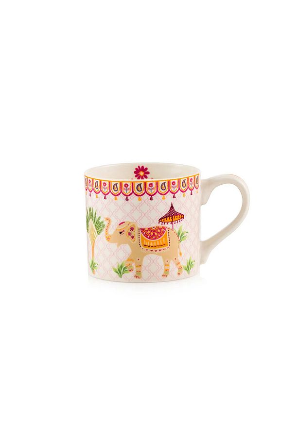 LCW HOME Karışık Fil Baskılı Porselen Kupa 320 Ml - 4