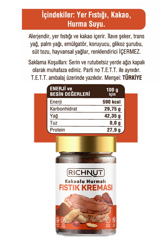 2 Adet Fıstık Ezmesi | Çikolatalı Ve Sade - 5