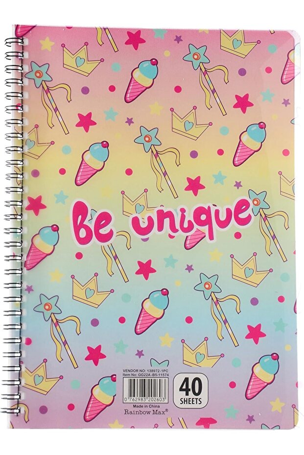 Unicorn B5 Spiral Notebook Journal, Wirebound Ruled Sketch Book Notepad Diary Memo Plann - 2