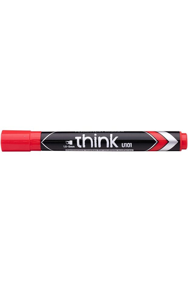 Think 1.5 5 mm Chisel Tip Permanent Marker, Red, pack of 12 - 2