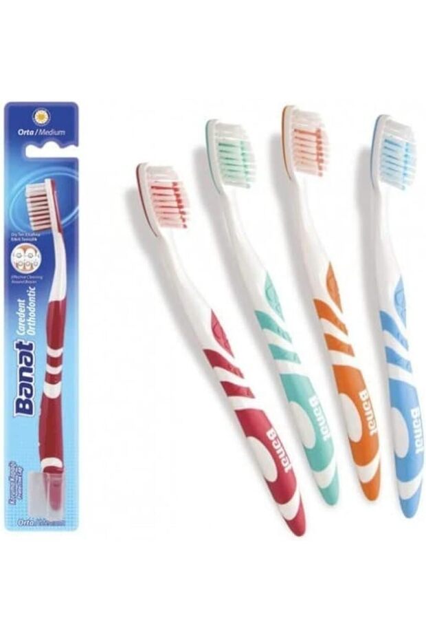 T.b Caredent Orthodontic Medium (512633) --- بانات فرشة اسنان للتقويم وسط