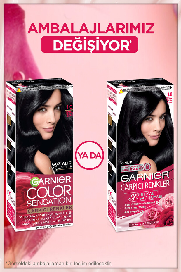 Çarpıcı Renkler, 1.0 Ekstra Yoğun Siyah, Kalıcı Krem Saç Boyası, Demikit - 6