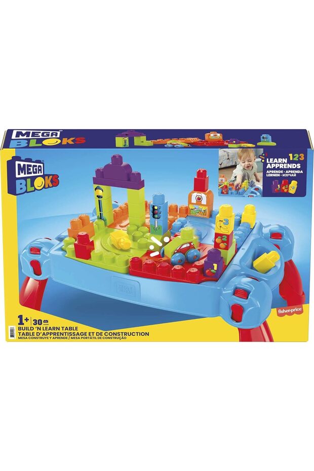 Bloks First Builders Build 'n Learn Table with Big Building Blocks, Building Toys for Toddlers - 6