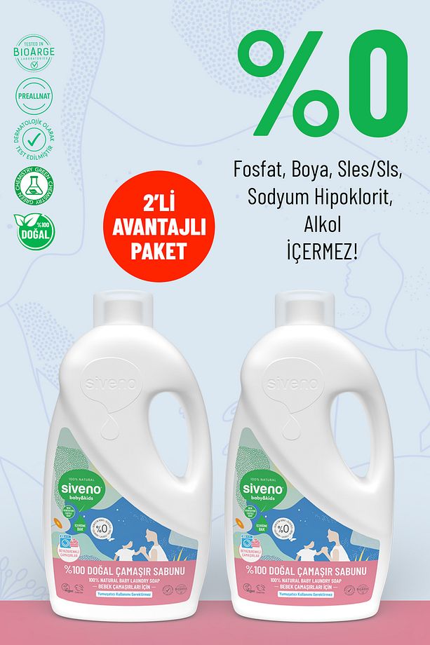 %100 Doğal Bebek Çamaşır Sabunu Kendinden Yumuşatıcılı Bitkisel Deterjan  1000 ml X 2 Adet - 5