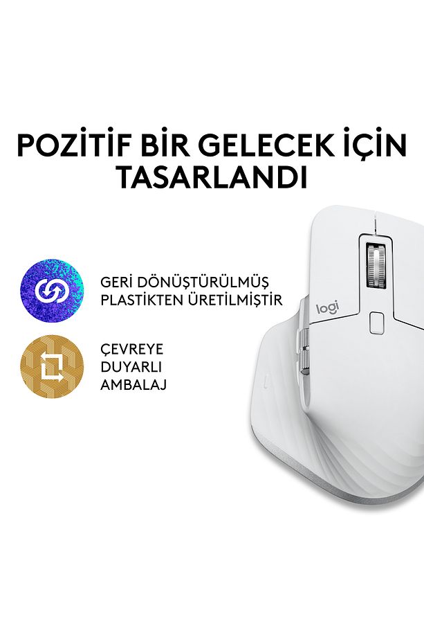 Mx Master 3s For Mac Kablosuz Mouse – Açık Gri - 6