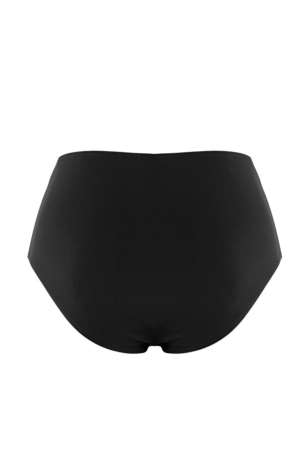 Siyah Yüksek Bel Hipster Basic Bikini Altı TBESS25BA00035 - 8