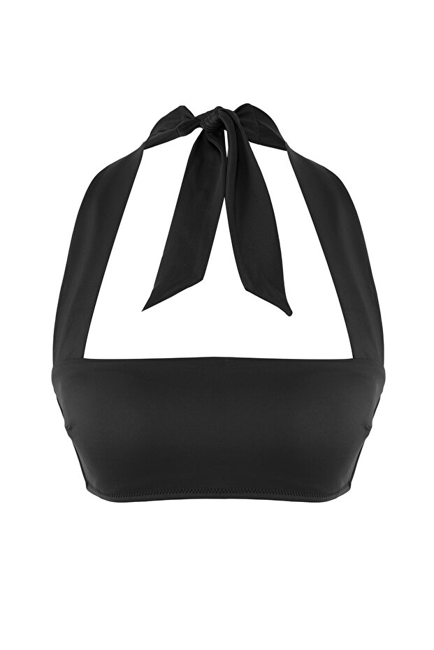 Siyah Straplez Kaplı Bikini Üstü TBESS25BU00054 - 5