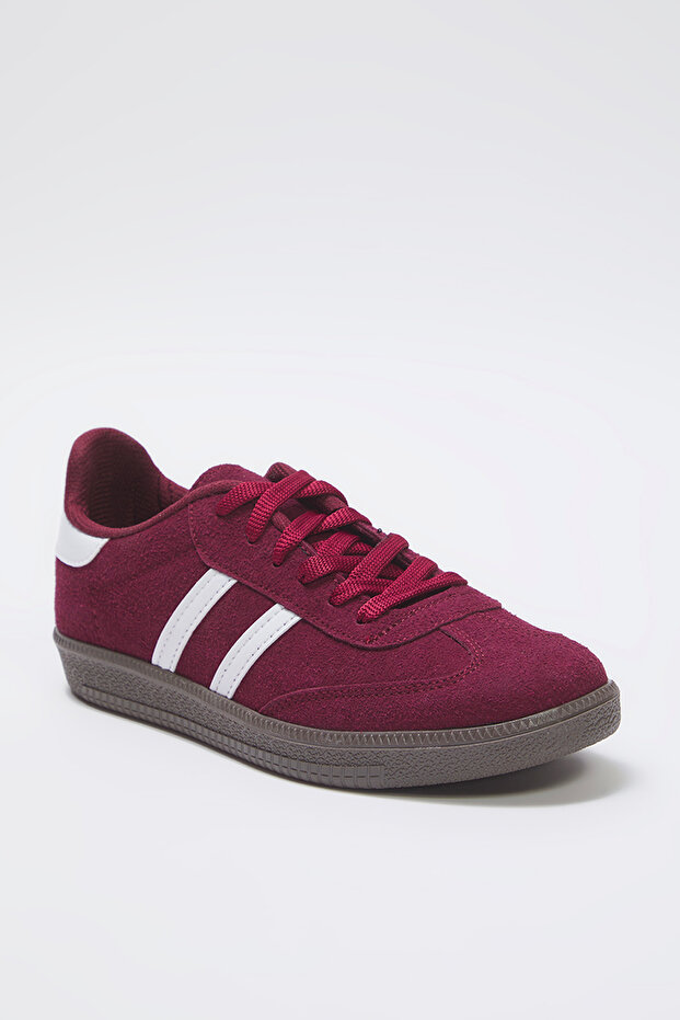 Bordo Retro Bağcıklı Kadın Spor Ayakkabı TAKAW25SN00005 - 2