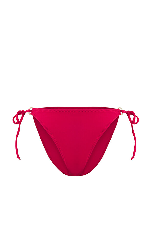 Fuşya Aksesuarlı Regular Normal Bel Bikini Altı TBESS24BA00135 - 4