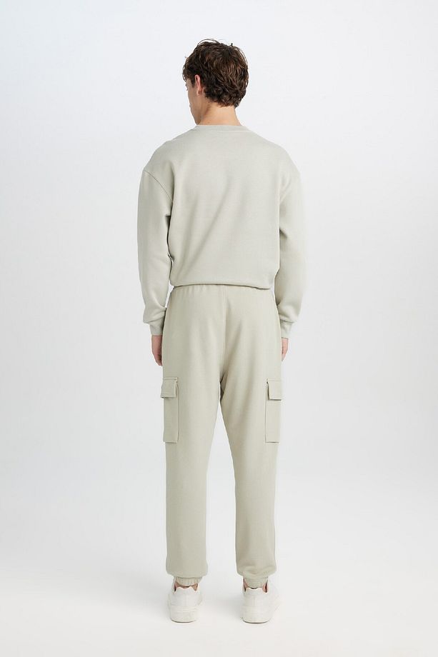 Regular Fit Jogger Eşofman Altı Basic Düz Kargo Cepli Lastikli Paça D5252AX25SP - 5