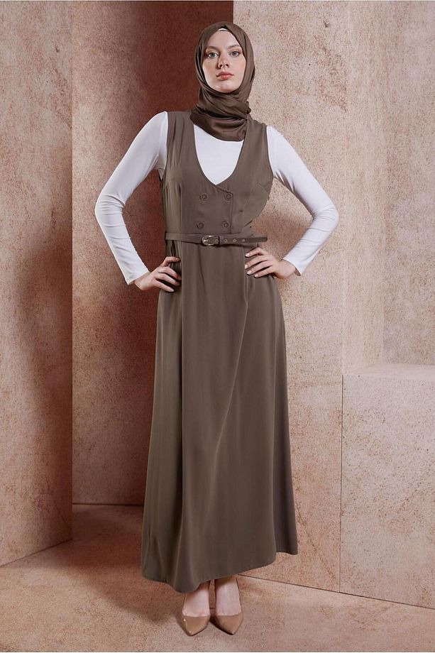 KEMERLİ JİLE ELBİSE 44692 - 2