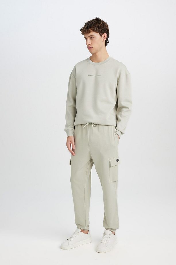 Regular Fit Jogger Eşofman Altı Basic Düz Kargo Cepli Lastikli Paça D5252AX25SP - 2