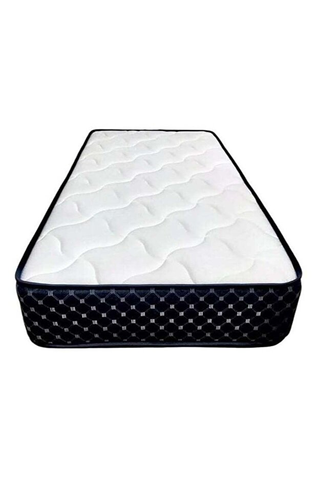 White Flat Single Medicated Firm 190 X 90 X 10Cm Satin Mattress With Black Border