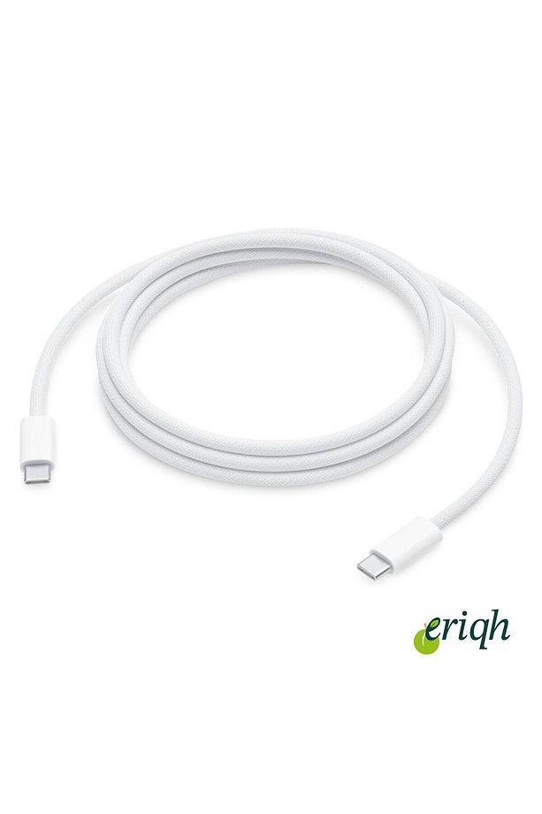 60W Destekli Iphone Uyumlu TypeC To TypeC Hızlı Şarj Kablosu ve sim kart iğnesi Beyaz 1 Metre ÖRGÜ - 2