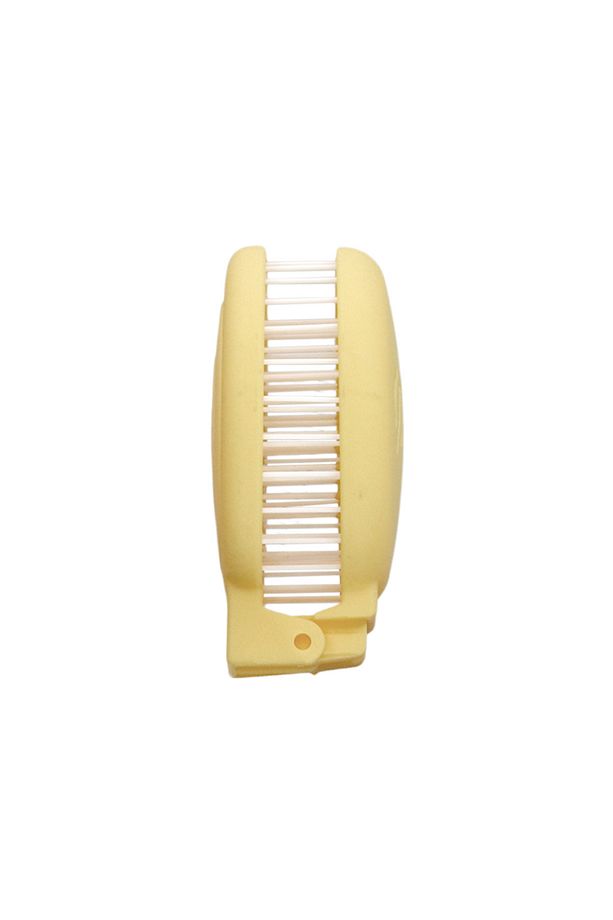 Beauty Makaron Saç Fırçası-Üç Boyutlu 3D Esnek Aynalı Çanta Boy Saç Fırçası-Compact Detangler - 9