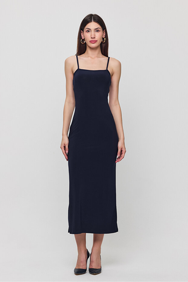 Strappy Body-Hugging Casual Midi Dress