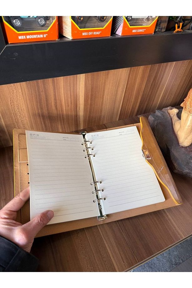 Şifreli Ahşap Kapaklı Defter   Özel Kutusunda  Değiştirilebilir İçerikli - 4