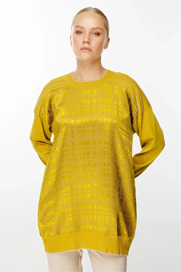 Desenli Tunik - Vizon Asit - 4