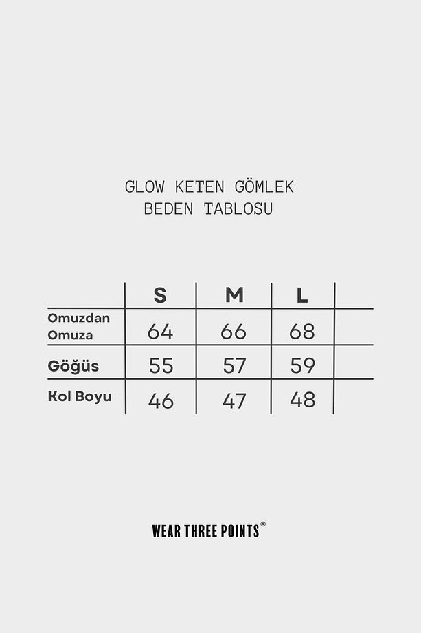 Glow Bağcıklı Çift Taraflı Giyilebilir Keten Gömlek - 8