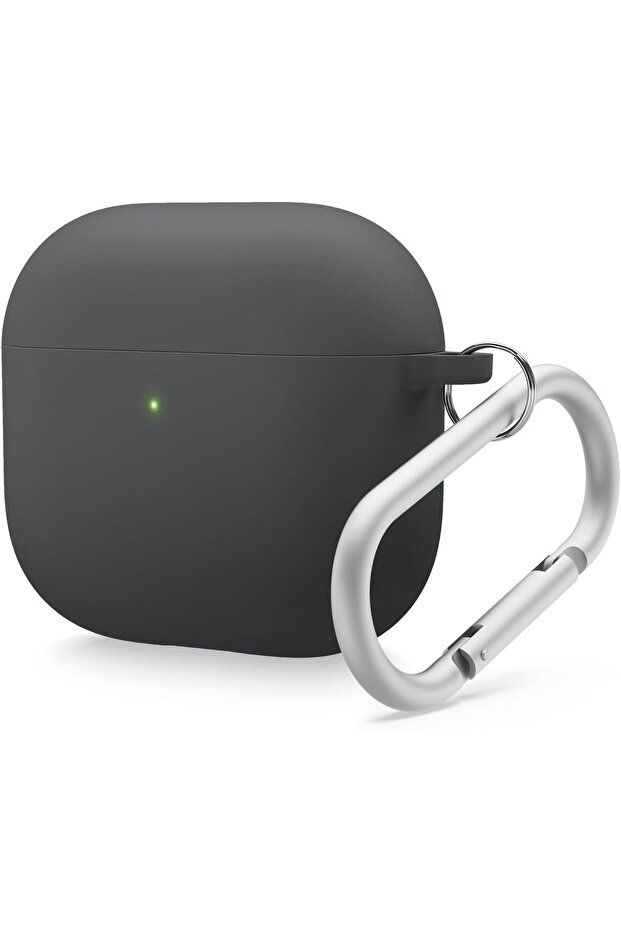 Liquid Hybrid Hang compatible with AirPods 4 case cover (2024) with Carabiner - Black