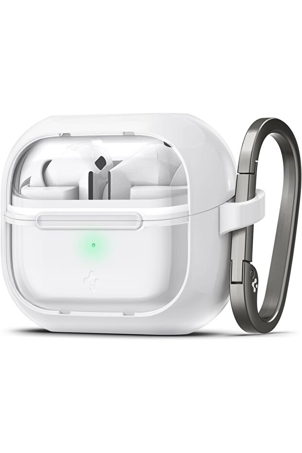 Spigen Ultra Hybrid for Samsung Galaxy Buds3/Galaxy Buds 3 Pro case with carabiner - Jet White