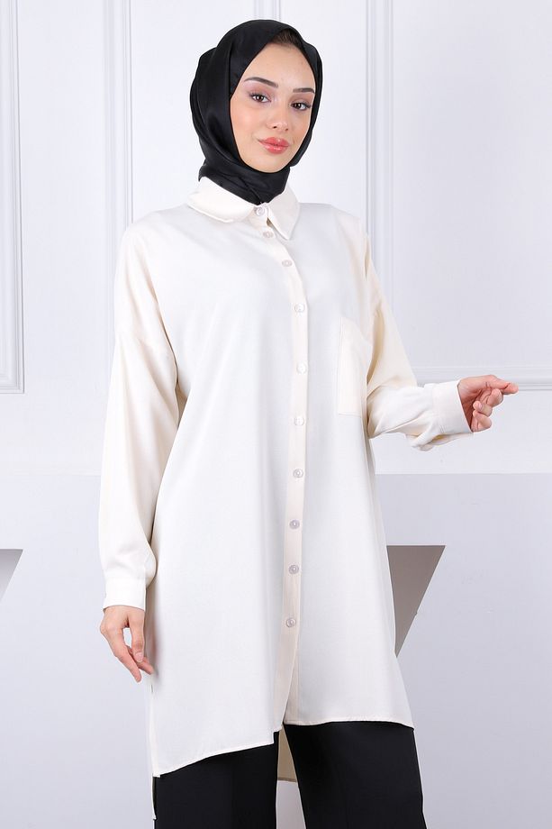 Taş Tek Cepli Linda Tunik - 1