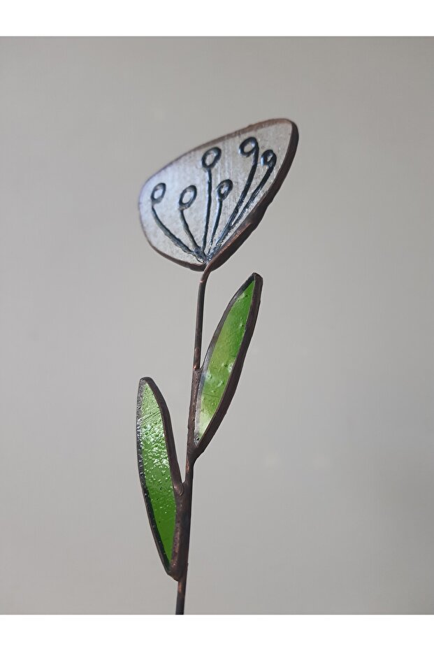 tekli modern vitray çiçek - 3