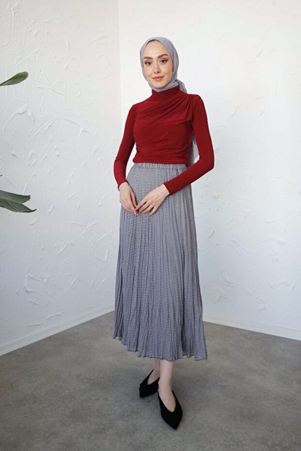 Hc Sofia Gri Kloş Etek - 6