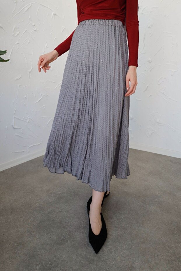 Hc Sofia Gri Kloş Etek - 1