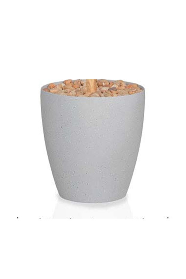 شجرة خضراء صغيرة بمركن بلاستيك اسطوانى - 3