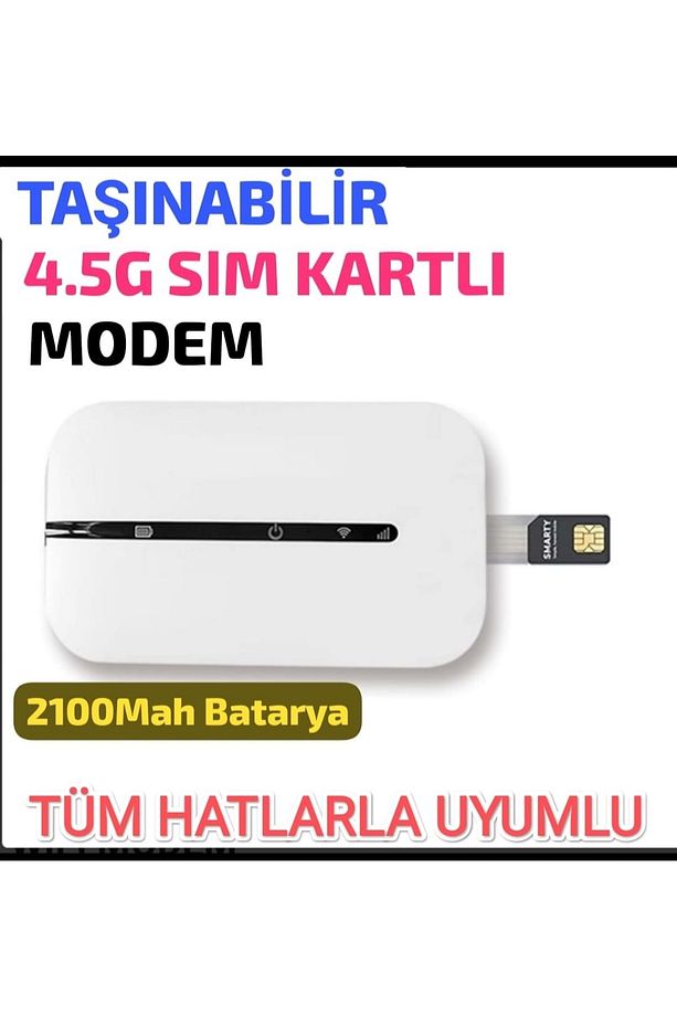Sim Kartlı 4.5 G2100 Mah 150 Mbps EU Wifi Modem/Router Unlocked - 1