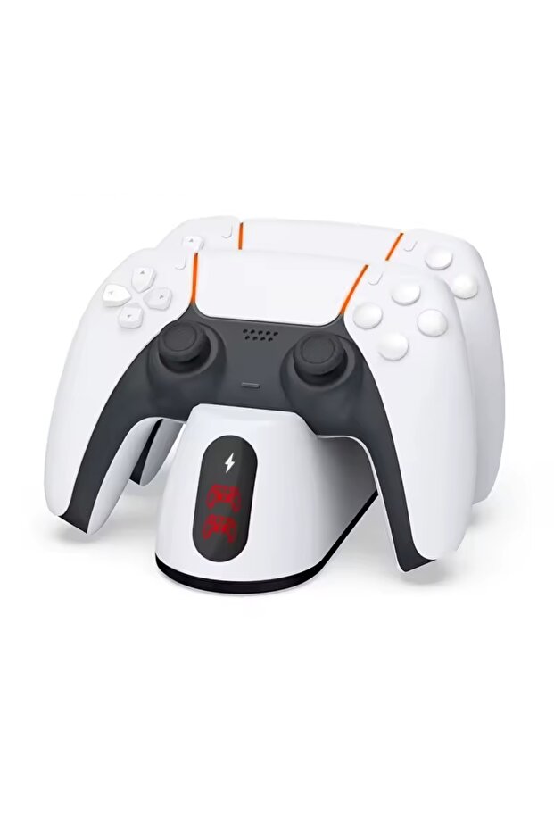 LED Göstergeli Çiftli Ps 5 Dualshock Joystick Oyun Kolu Tutucu 2li Hızlı Şarj Standı İstasyonu Ps5 - 1