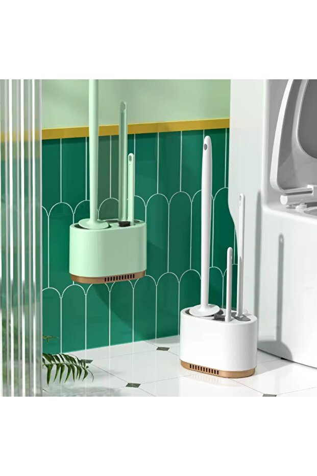 3 Çok Fonksiyonlu Banyo Mutfak WC Temizleme Fırçası Banya Asılabilir Fırça - 3