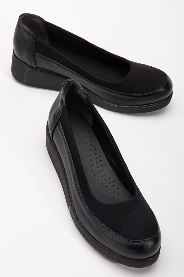 Women's Casual Shoes Black Stretch Orthopedic