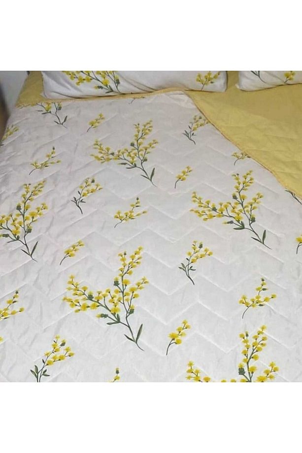 Kapitone Pamuklu Çift Kişilik Çift Taraflı Yatak Örtüsü Takımı - 2