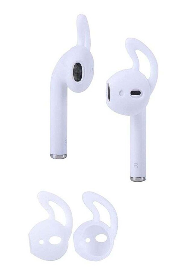 غطاء أذن مضاد للانزلاق مع خطاف وغطاء سماعات أذن أبيض - 1