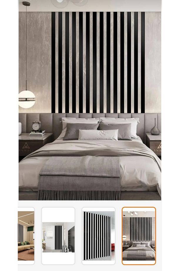 iskandinav model ahşap duvar paneli (50x5cm 5 adet) duvar çıtası bohem - 1