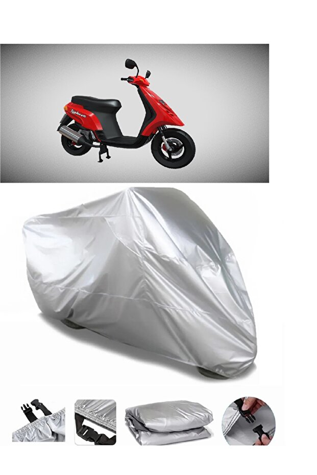 For Piaggio Typhoone 80 Ultra Thick Waterproof Motorcycle Tarpaulin Rear Bag Incompatible