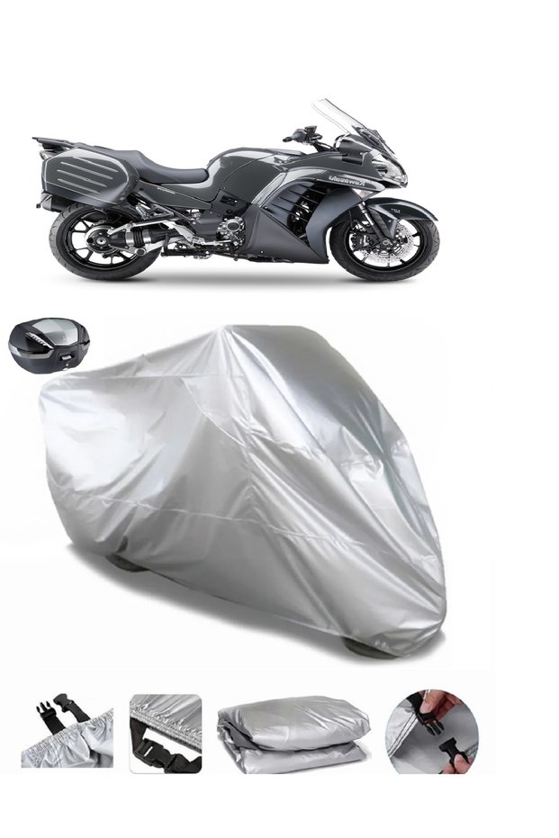 Kawasaki Gpz 600 R Ultra Thick Waterproof Motorcycle Tarpaulin Rear Bag Compatible