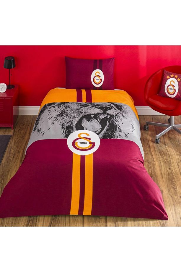 Taç Lisanslı Galatasaray Şampiyon Aslan Tek Kişilik Nevresim Takımı - 1