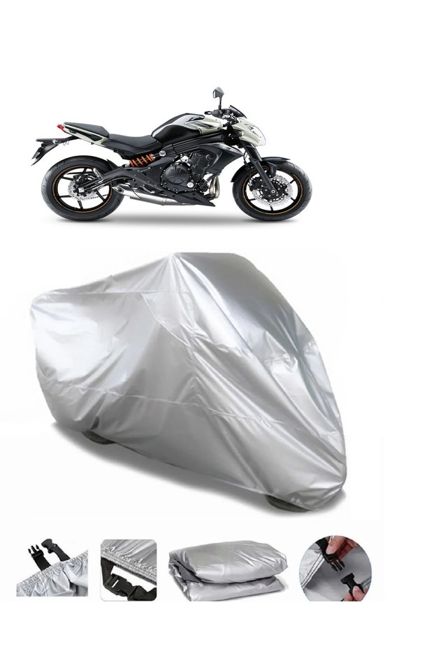 Kawasaki Er-6 N Ultra Thick Waterproof Motorcycle Tarpaulin Rear Bag Non-Fit