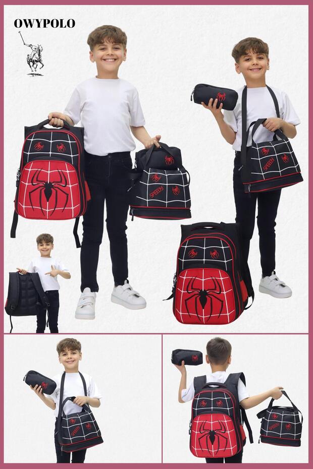 Triple Primary School Set with Thermal Lunchbox