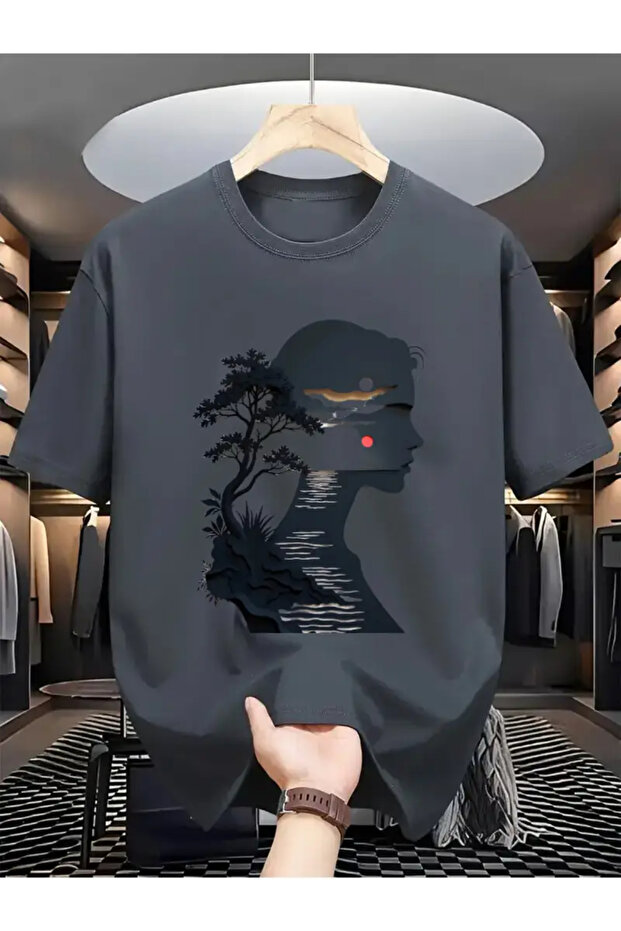 Unisex Design Printed Oversize T-shirt