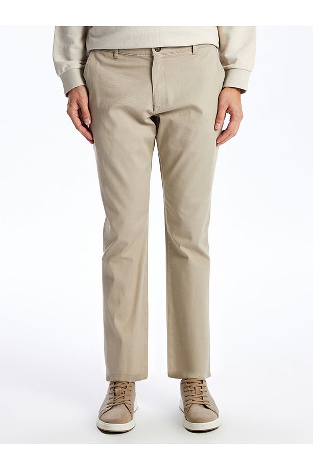 Regular Kalıp Pamuklu Esnek Gabardin Kumaş Erkek Pantolon - 2