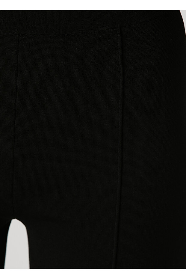 Cropped Flare Siyah Pantolon - 5